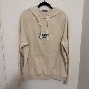 Taylor Swift The Eras Tour Cream Hoodie Graphic Back Cotton Size Medium Unisex